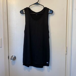 Plain black athletic tank